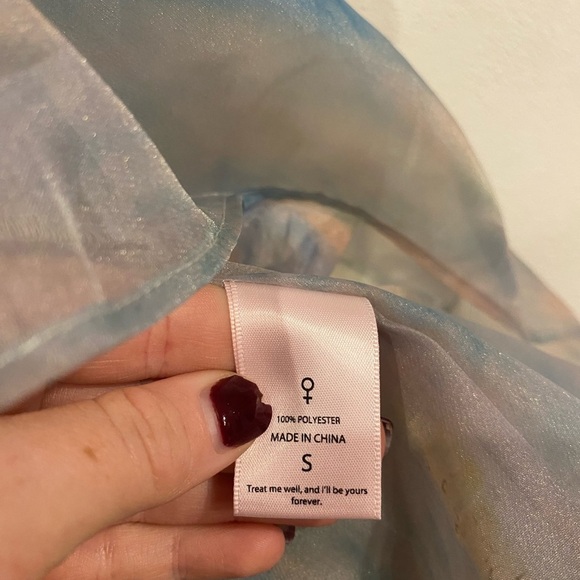 NWT Selkie The Renoir Sky French Puff Dress Size Small - Picture 4 of 5